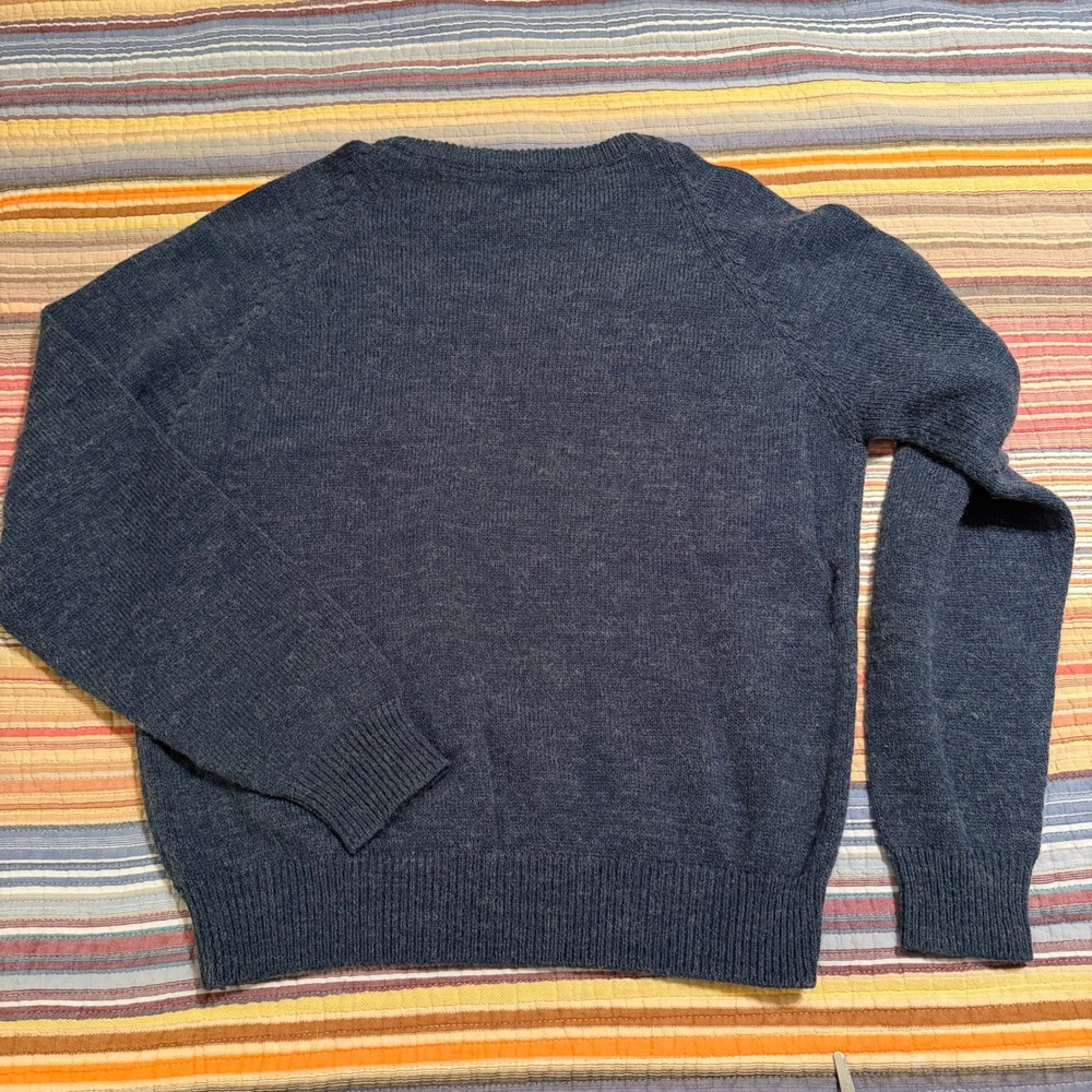 Vintage SF-202 Levi's Men's Crew Neck‎ Pullover Wool Blend Sweater Blue Size M - Picture 4 of 7